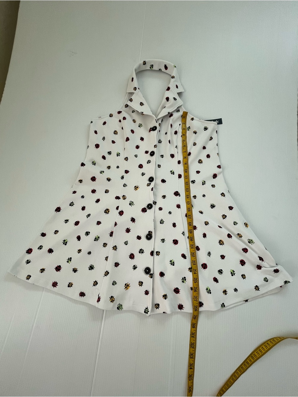 ModCloth NWT Upstate For The Weekend Tennis Dress White Multicolor Ladybugs 2X - Picture 7 of 8